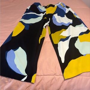 Colorful Abstract Print Pants